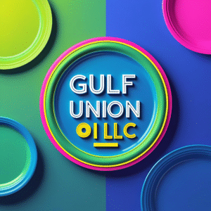 colorful 3d neon logo with cup icon photogrid