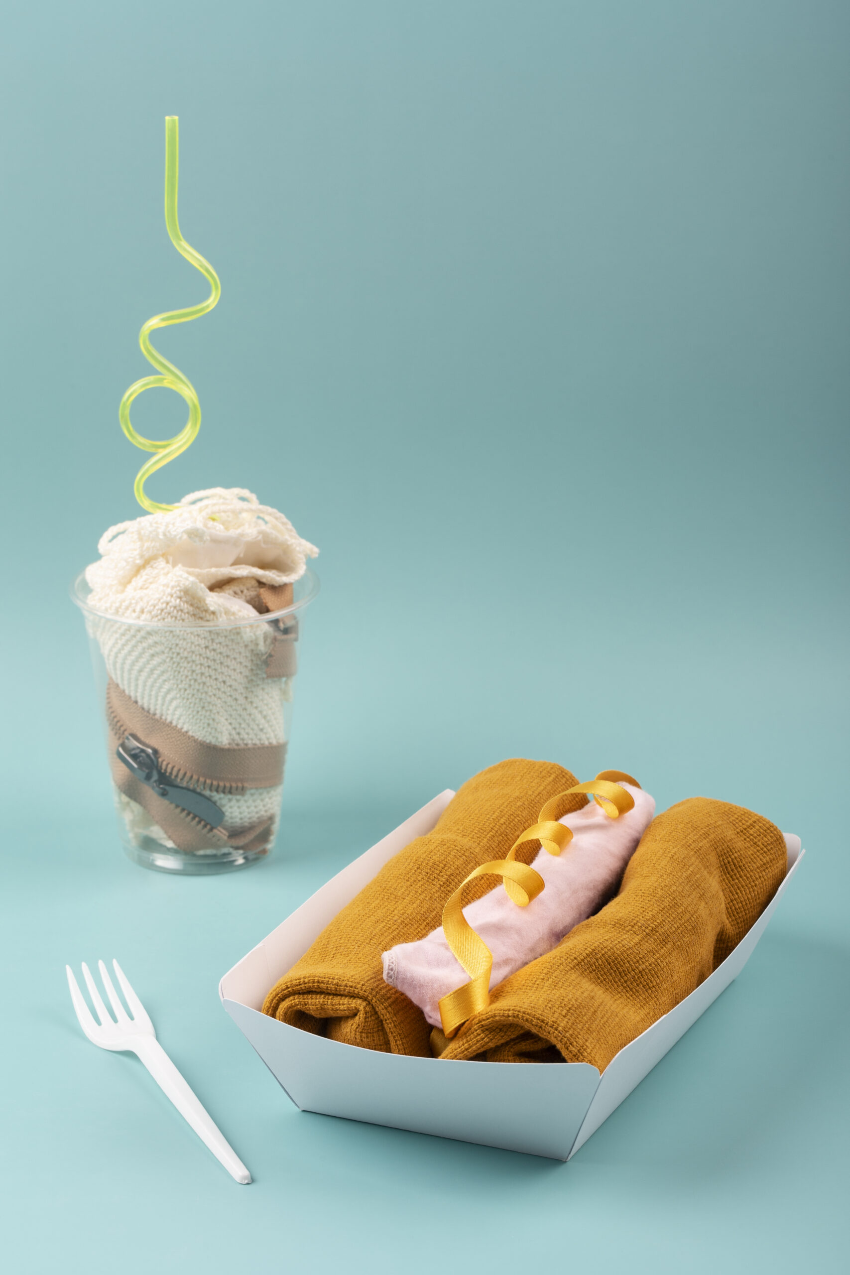 fast food made out fabric